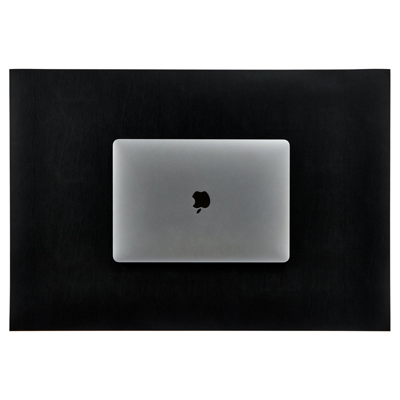 Graphic Image Desk Blotter Double-Sided Leather, Combo, Taupe/Black