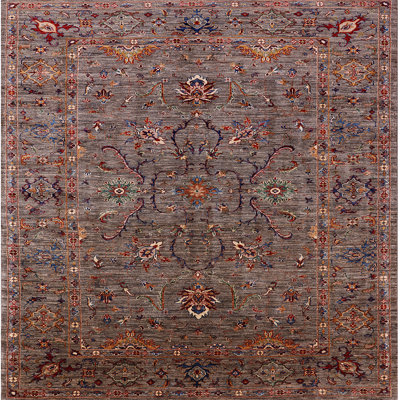 Tapis brun à motif oriental