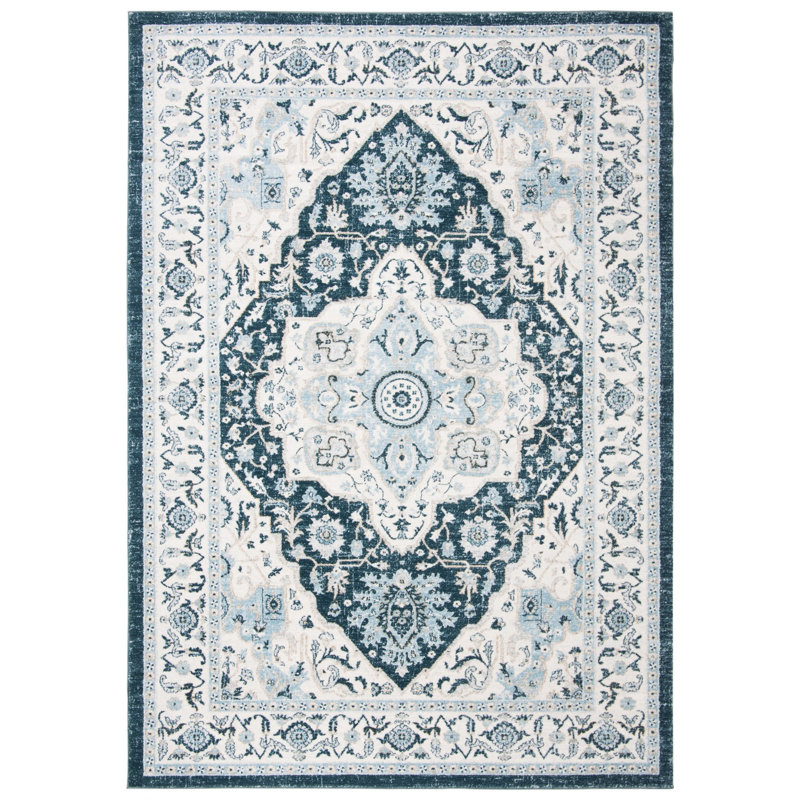 Delmer Performance Oriental Rug, Rectangle 4' x 6'