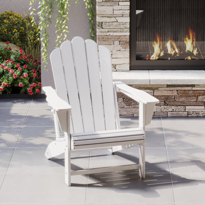 Lucus Poly HDPE Adirondack Chair with Cupholder