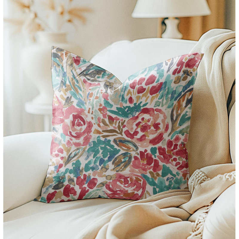 Housse de coussin Fuchsia, Carré 17 po