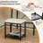 Ladder Vanity Desk Set with Flip Top Mirror and Cushioned Stool-1458449614