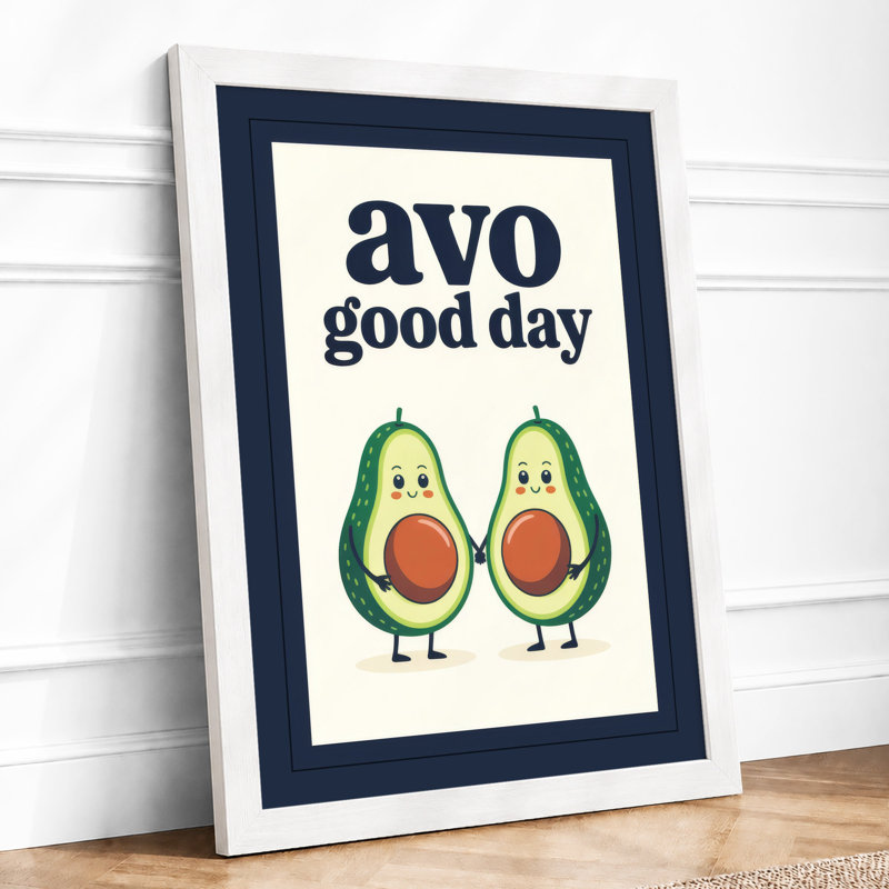 Ayo Good Day Typography - Print, A1 - 84.1 x 59.4 cm, White