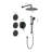Shower System With Shower Head, Hand Shower, Slide Bar, Bodysprays, Shower Arm, Hose, Valve Trim, And Lever Handles-118580289