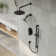DualJetSpa 3-Function Round 10" & 6" Dual Shower Faucet System with Pressure Balancing Rough-In Valve
