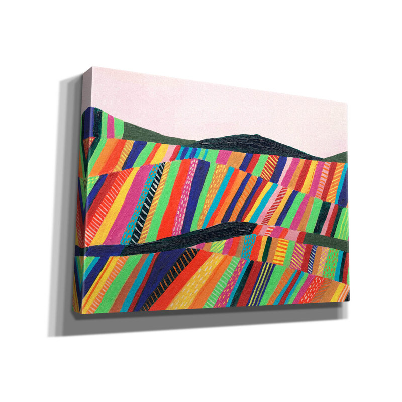 «Rainbow Fields II» par Regina Moore, H 40 po x l 54 po x P 1,5 po