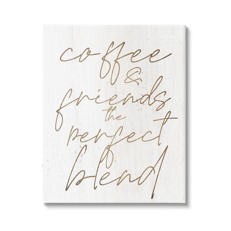 «Coffee & Friends Perfect Blend», art mural sur toile par Lil 'Rue, H 48 po x l 36 po x P 1,5 po