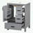Bathroom Vanity with Ceramic Sink, Double-Layer Door Shelf and 3 Drawers-1308291966