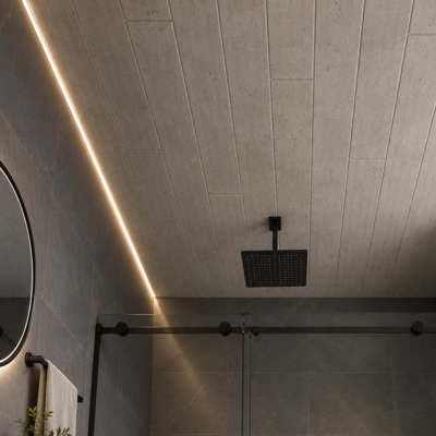 Planches de plafond en polystyrène aspect béton