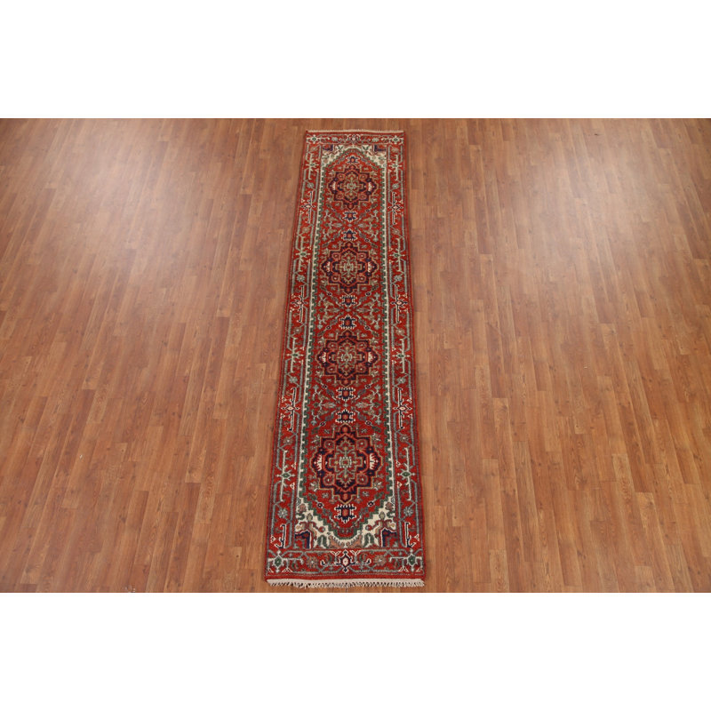 Geometric Traditional  Oriental Runner Rug 3x10