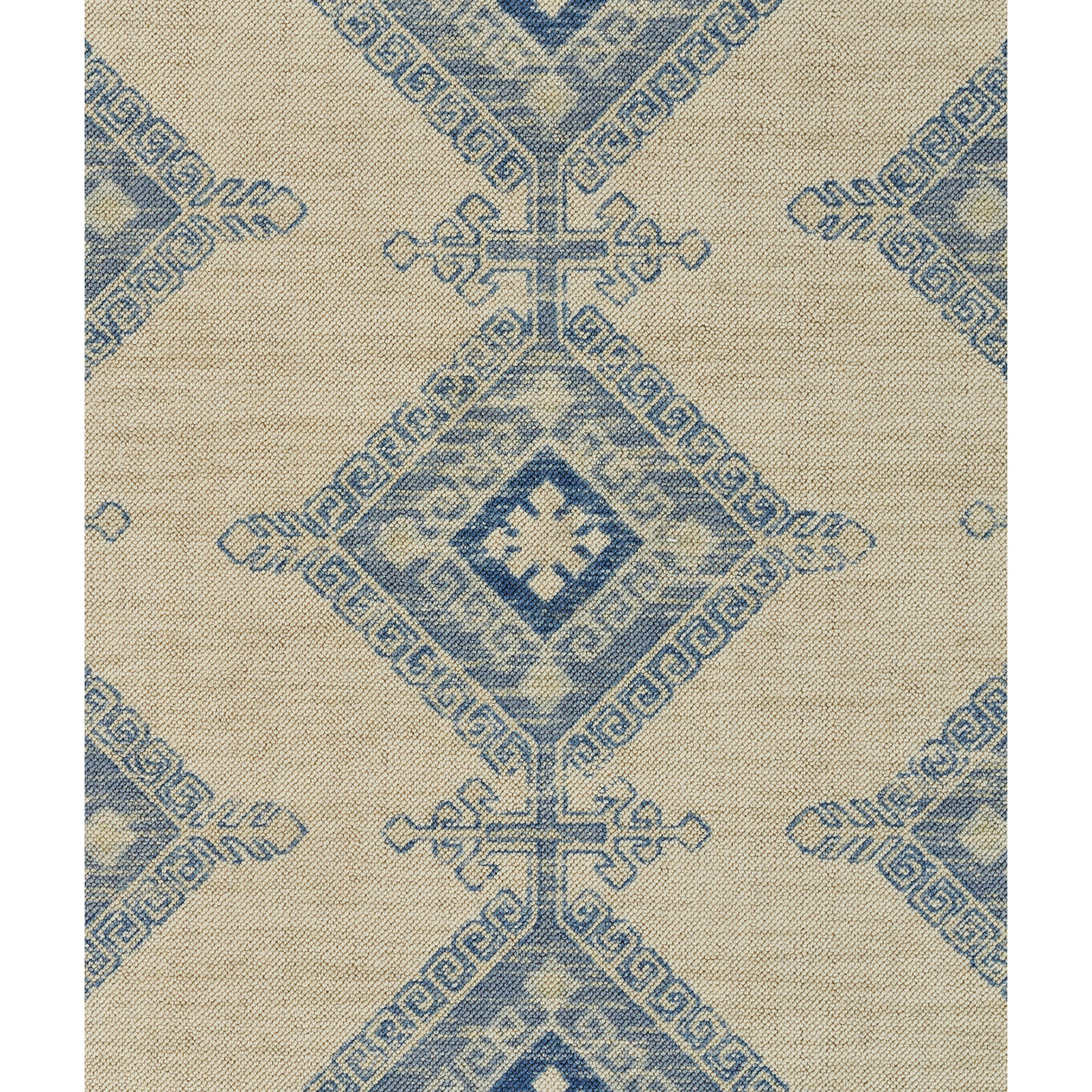 Aldona Blue Ivory Oriental Rug, Rectangle 3'3" x 5'