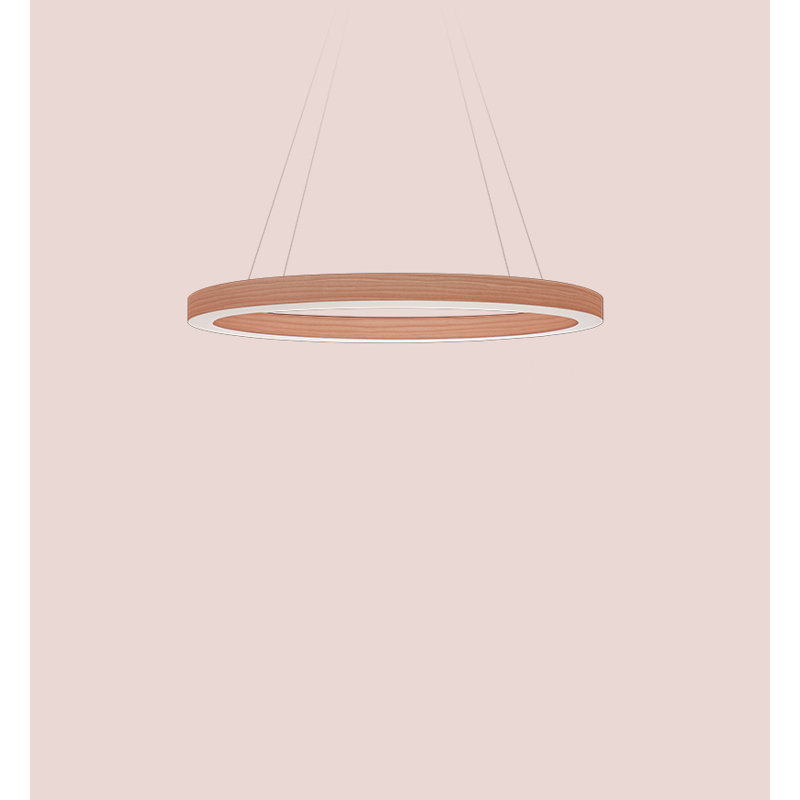 Oh! Line 1 - Light LED Pendant, 2" H x 31.5" W x 31.5" D, Pale Rose