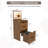 19"W 3-in-1 Flip Top Vanity Desk with Lighted Mirror & Stool, Walnut