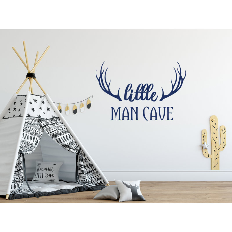 Adhésif décoratif petite chambre «Little Man Cave», Bleu foncé