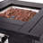 Xzayvien Outdoor 50,000 BTU Metal Fire Pit Table with Lid and Lava Rock