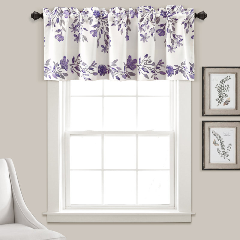 Cantonnière 52 po Tanisha, Mauve / gris