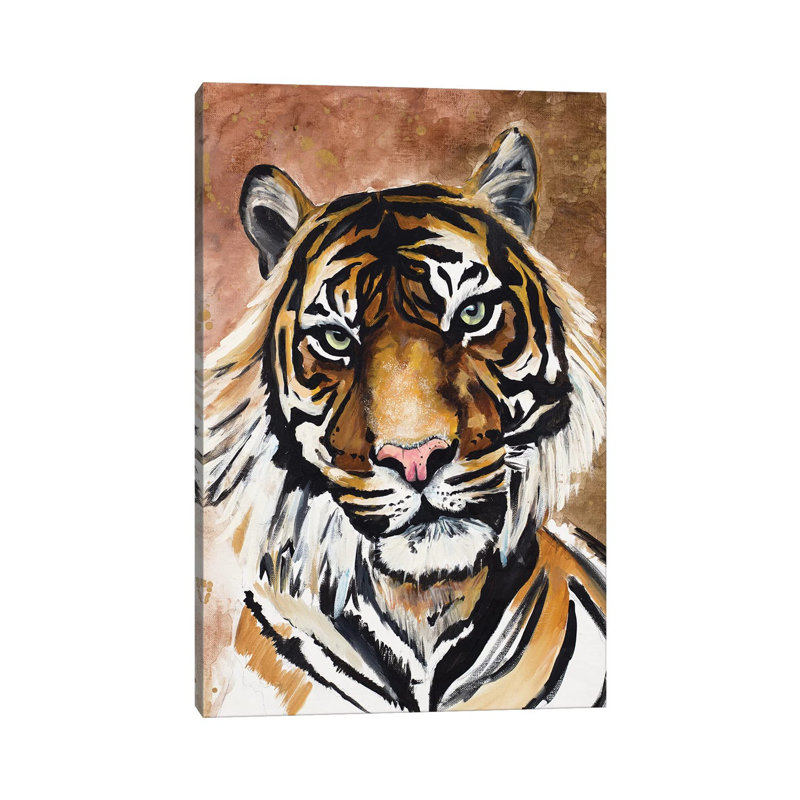 Tiger 1 Piece Wrapped Canvas Painting, 20.32 cm H x 30.48 cm W