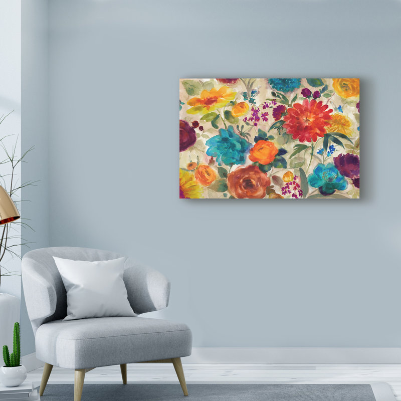 « aquarelle story », reproduction de peinture à l’acrylique sur toile tendue, H 12 po x l 19 po x P 2 po