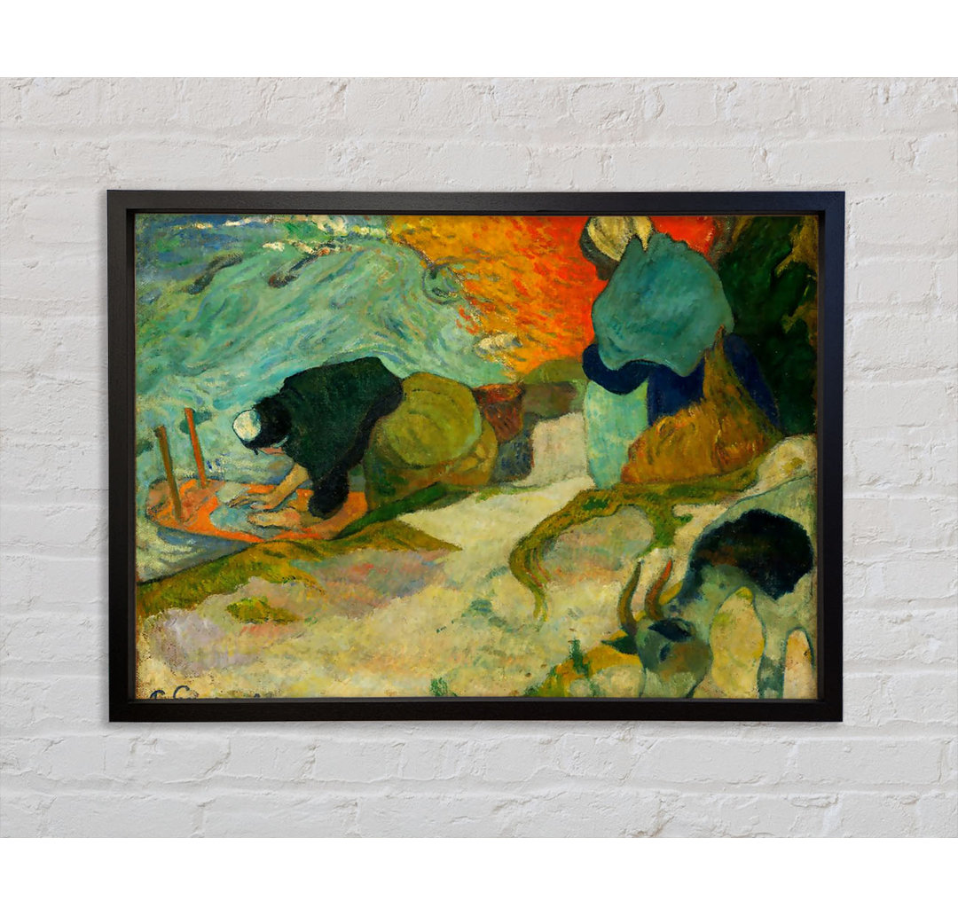 Wäscherinnen in Arles von Paul Gauguin - Einzelbildrahmen Kunstdrucke auf Leinwand