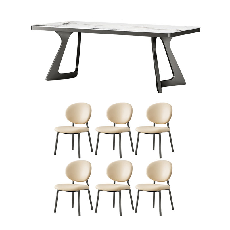 Ensemble de table rectangulaire moderne et simple, H 29,52 po x L 62,99 po x l 35,43 po