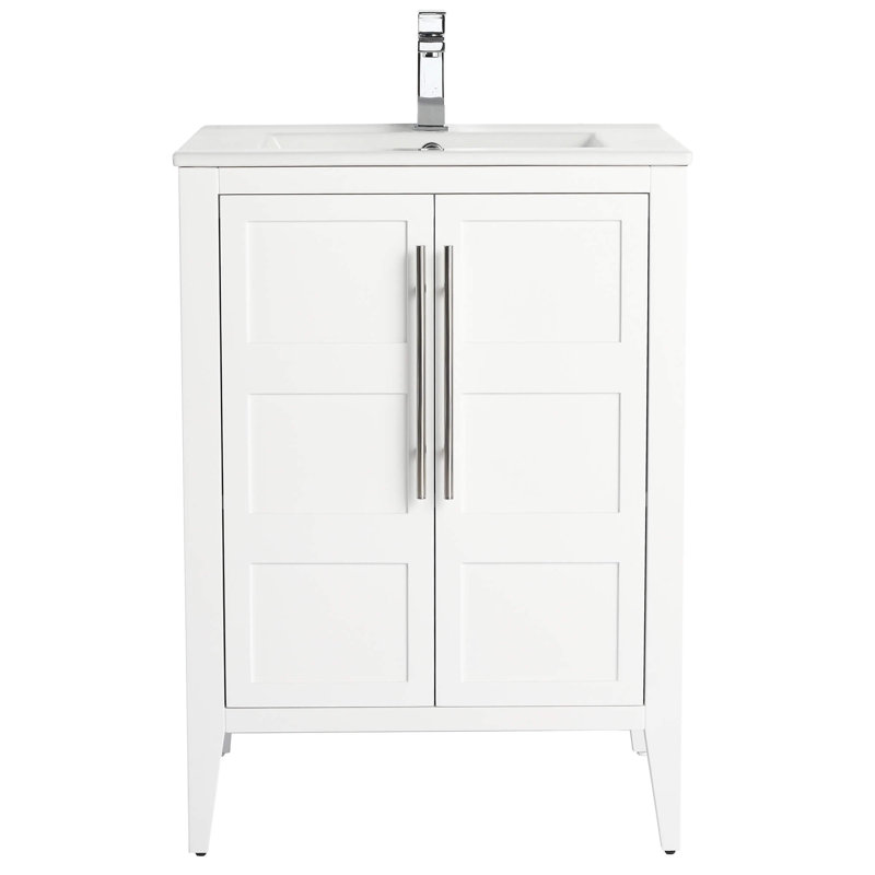 Meuble-lavabo Winston Porter Healey, Blanc