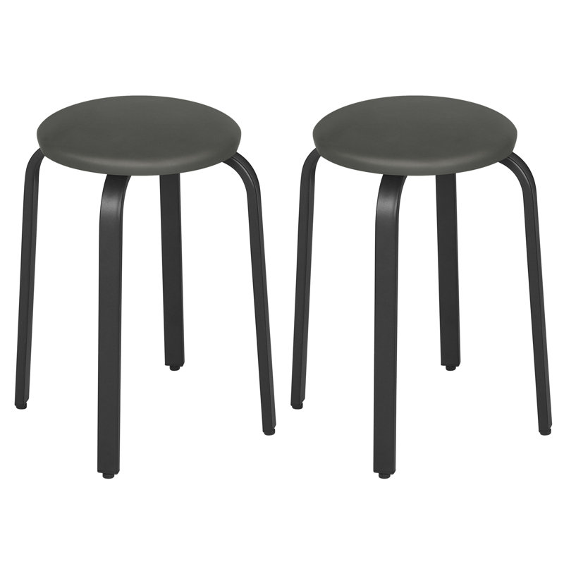 Messai Steel Accent Stool, Grey