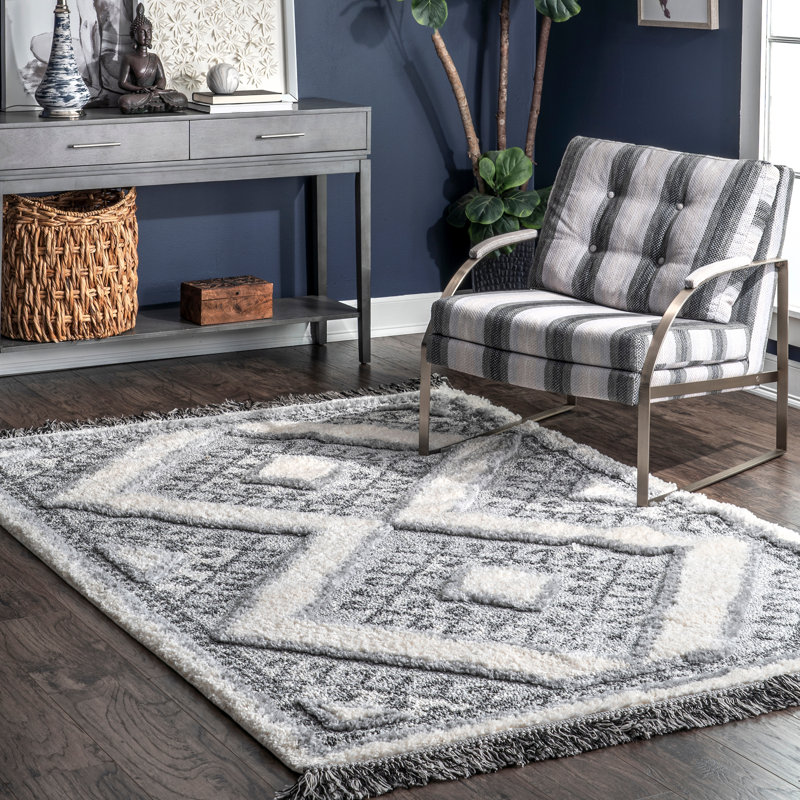 Tapis gris Hiles, Rectangle 5 pi 3 po x 8 pi 2 po