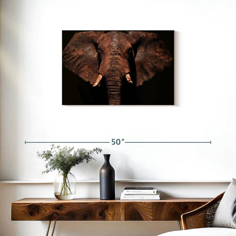 Éléphant vieilli Brampt, H 20 po x l 30 po