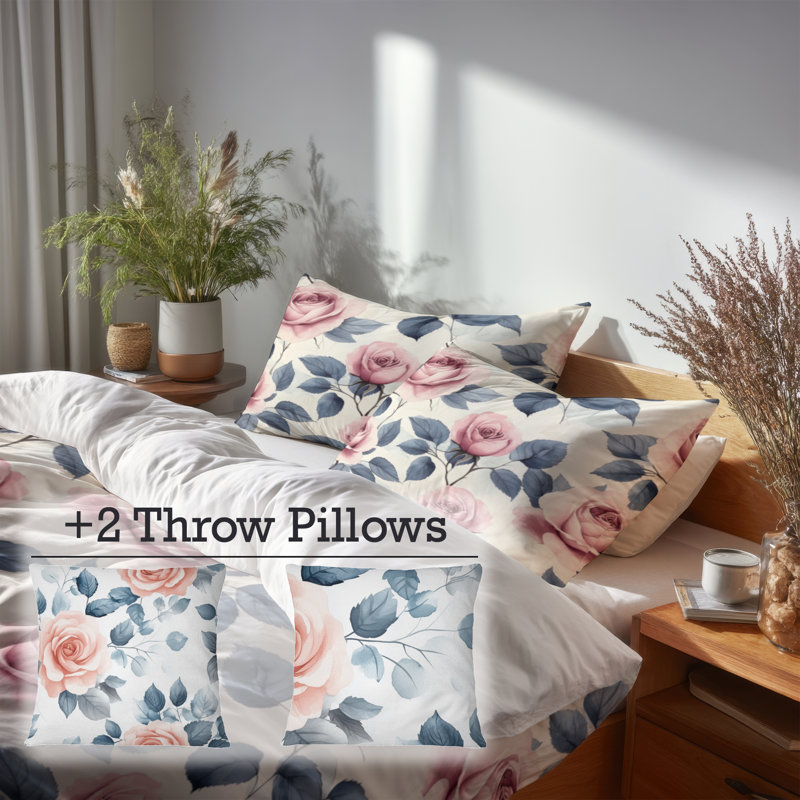 Ensemble de literie 5 pièces Teens, Housse de couette pour lit simple + 4 pièces supp