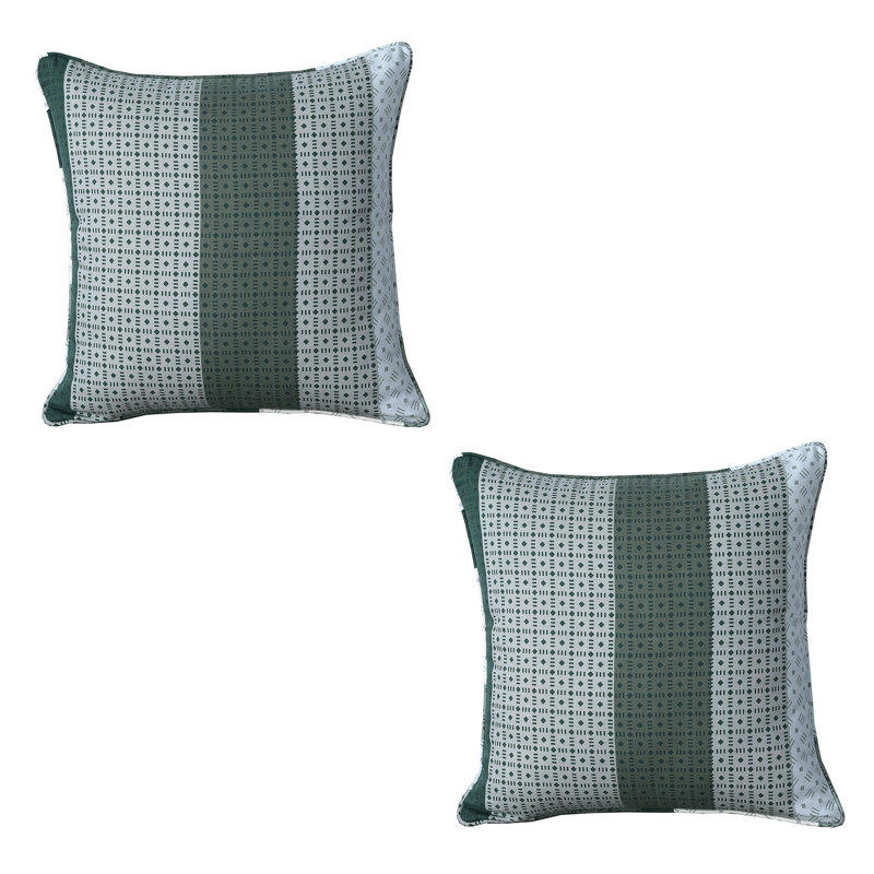 Jacobsen Striped Square Cushion, Green