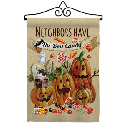 Double Sided 18.5'' H x 13'' W Polyester Halloween Flag Set