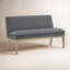 Banc de salle à manger rembourré en polyester 2 places Bethea-128879227