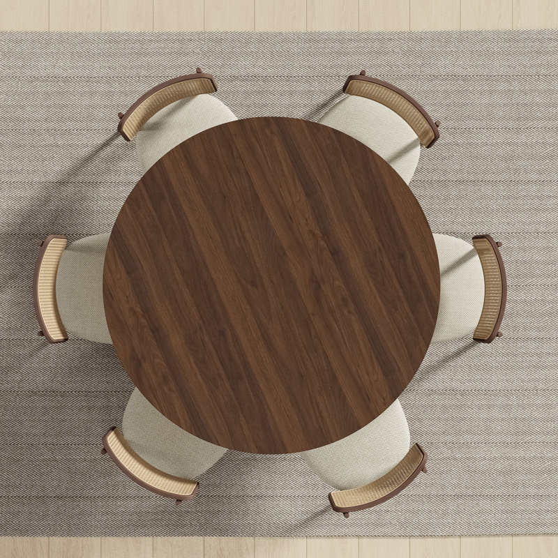 Table de salle à manger en bois massif, Walnut, H 30 po x L 52 po x l 52 po