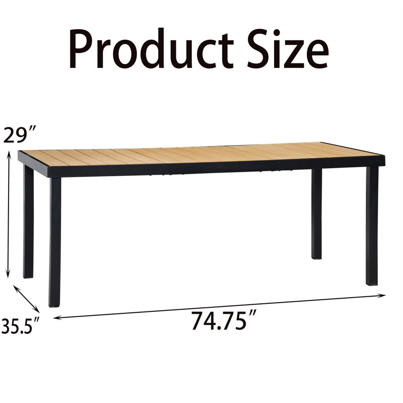 Woodsburgh Metal Dining Table