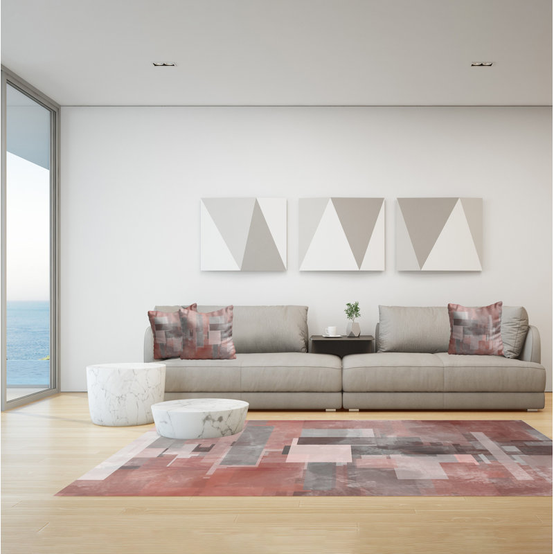 Cogdell Geometric Indoor / Outdoor Area Rug, Rectangle 140 x 200cm