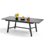 Alyah Extendable Rectangular Steel Outdoor Dining Table