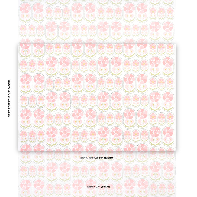 Anjuna Floral Wallpaper, Blush