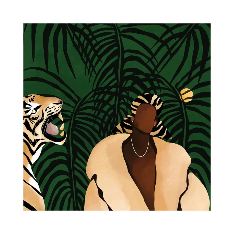 In The Wild (Green) by Bria Nicole - Print on Canvas, Wrapped Canvas, 66.04 cm H x 66.04 cm W x 1.91 cm D