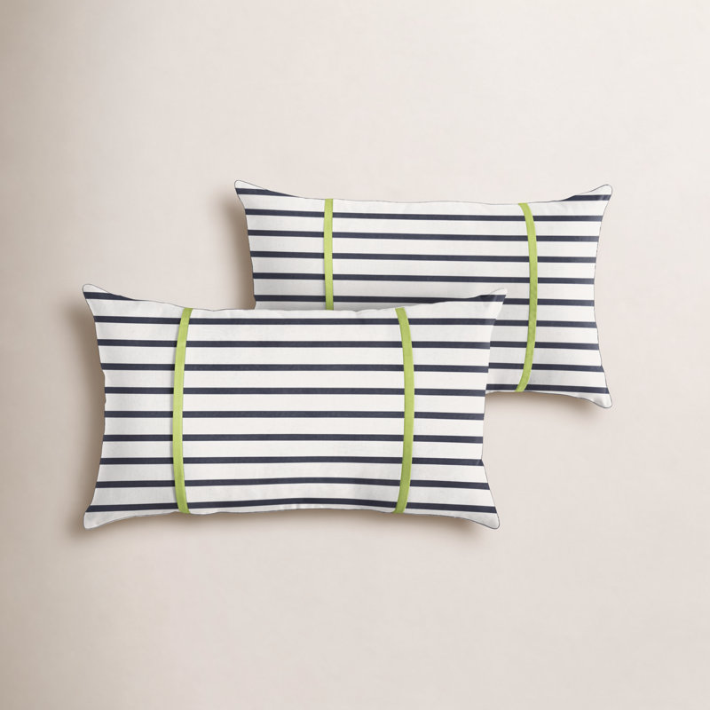 Housse et insert de coussin rectangulaire Stonebrook, 12 po x 18 po, Vert ara