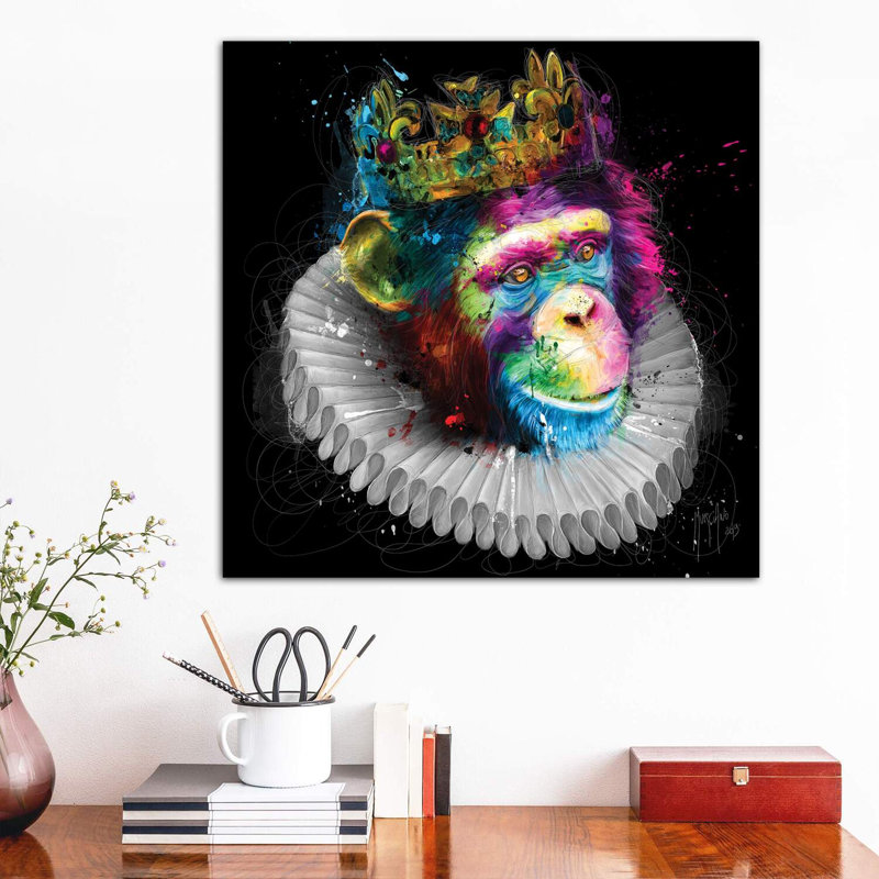 Monking by Patrice Murciano - Wrapped Canvas Painting, 66.04 cm H x 66.04 cm W x 3.175 cm D