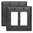 Hand Hammered 2-Gang Rocker Light Switch Standard Wall Plate (Pack of 2)-105973808