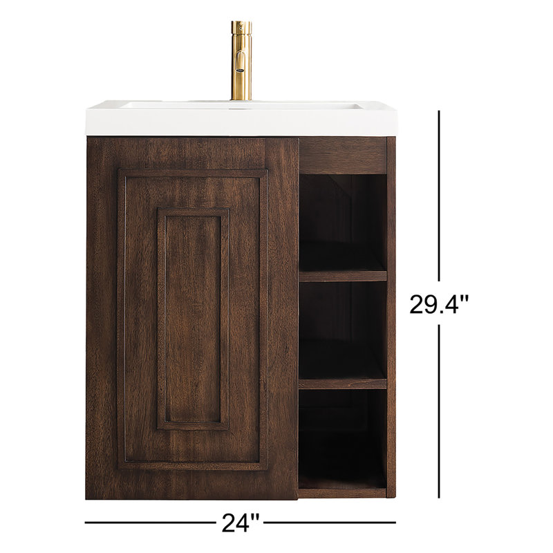Alicante 24'' W Single Vanity, Mid-Century Acacia