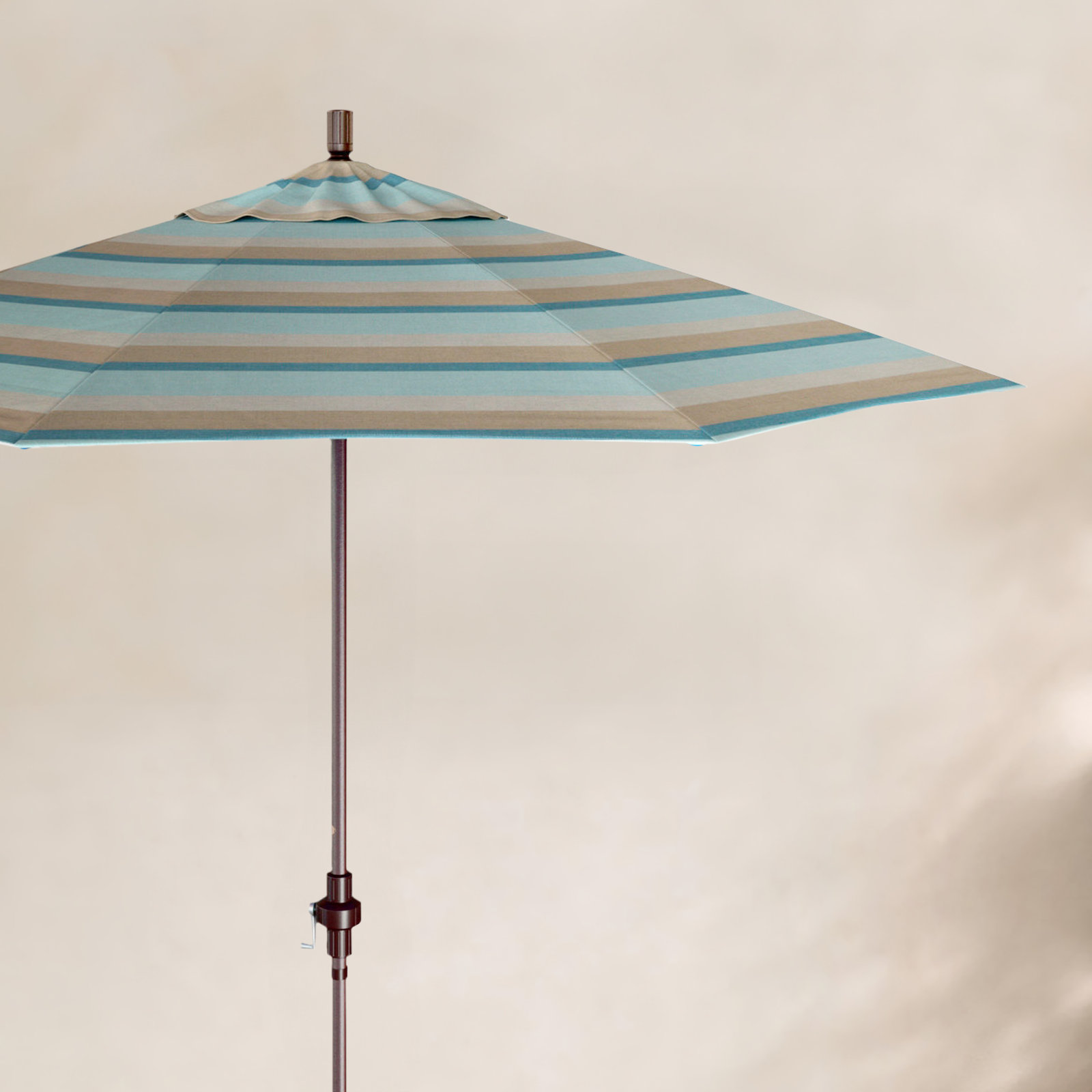 Garita 9' Sunbrella® Market Umbrella, Bronze, Gateway Mist Sunbrella®