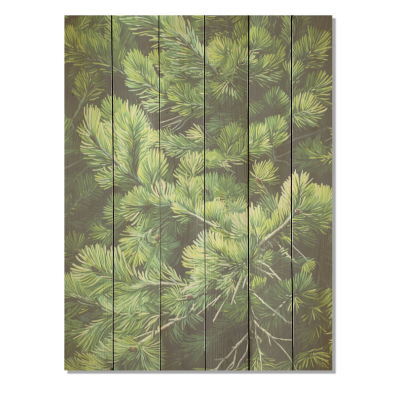 Pin pureté dans la forêt - Arbre pin, art sur bois de pin naturel, H 20 po x l 10 po