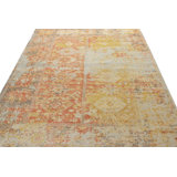 Distressed Homage Hand Knotted Wool Geometric Area Rug