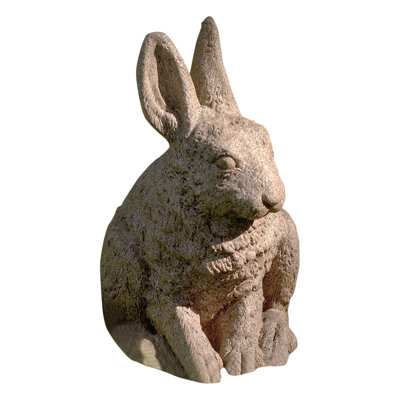 Hare Seated Ears Up Statue