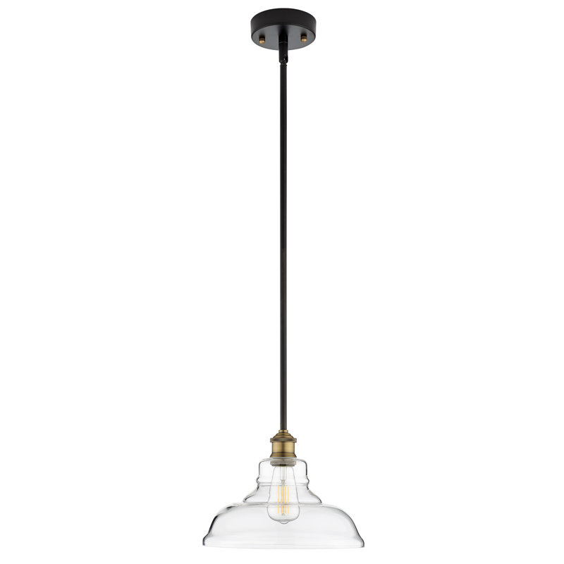 Luminaire suspendu en forme de dôme à 1 lumière Movses, Laiton antique, Non