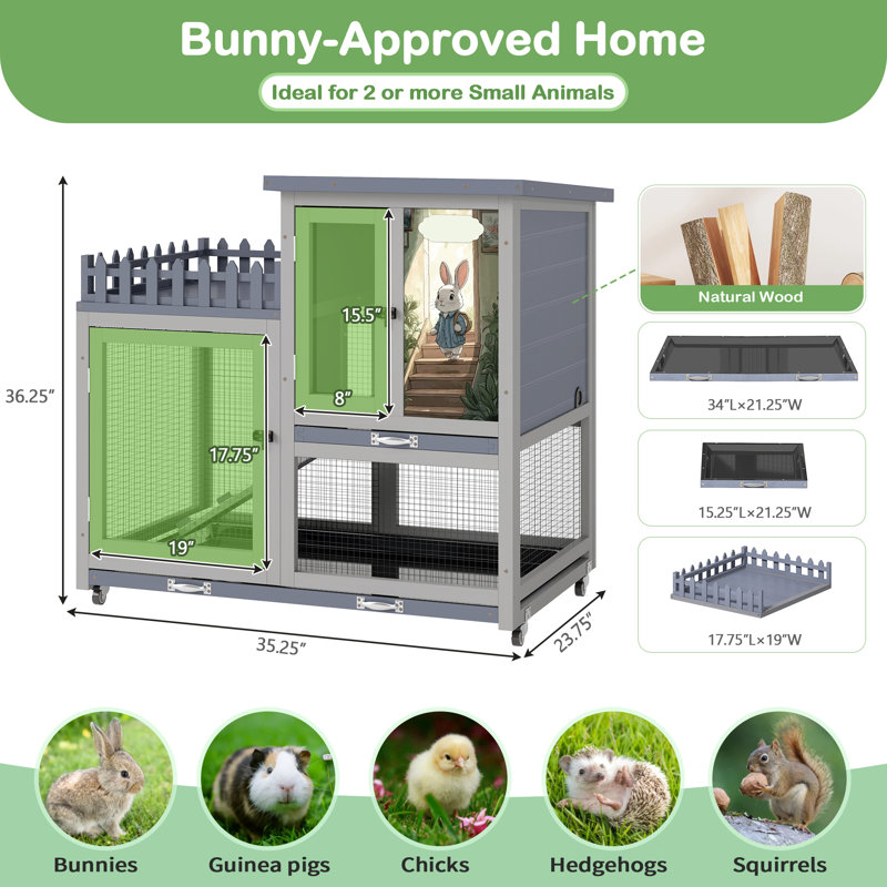 Cage à lapin avec rampe Carrisa
