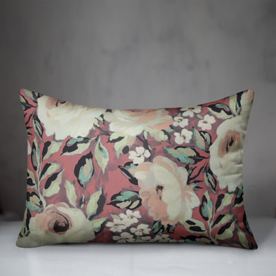 Floral Outdoor Throw Pillow