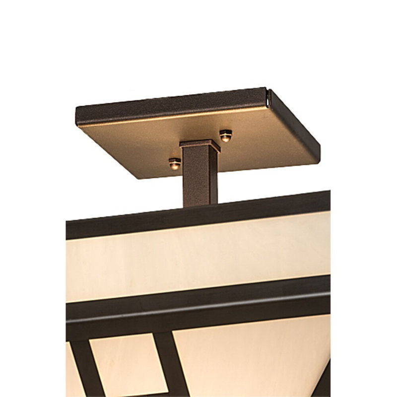 H" Mission" 4 - Light Semi Flush Mount